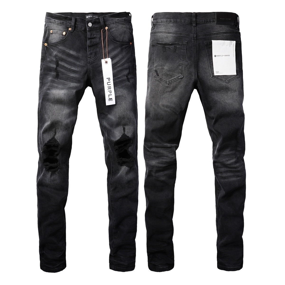 Men's PU Leather Denim Pants | Embroidered Slim Fit SW-K20 S 28