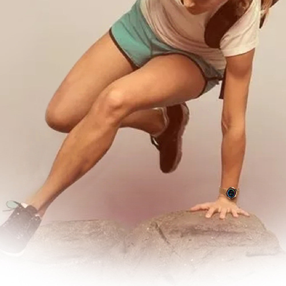 Women's Fashion Stainless Steel Smartwatch - Elegant Fitness Tracker with Health Monitoring