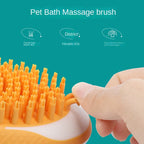 2-in-1 Pet Bath Brush - Soft Silicone Massage & Shampoo Comb for Dogs & Cats