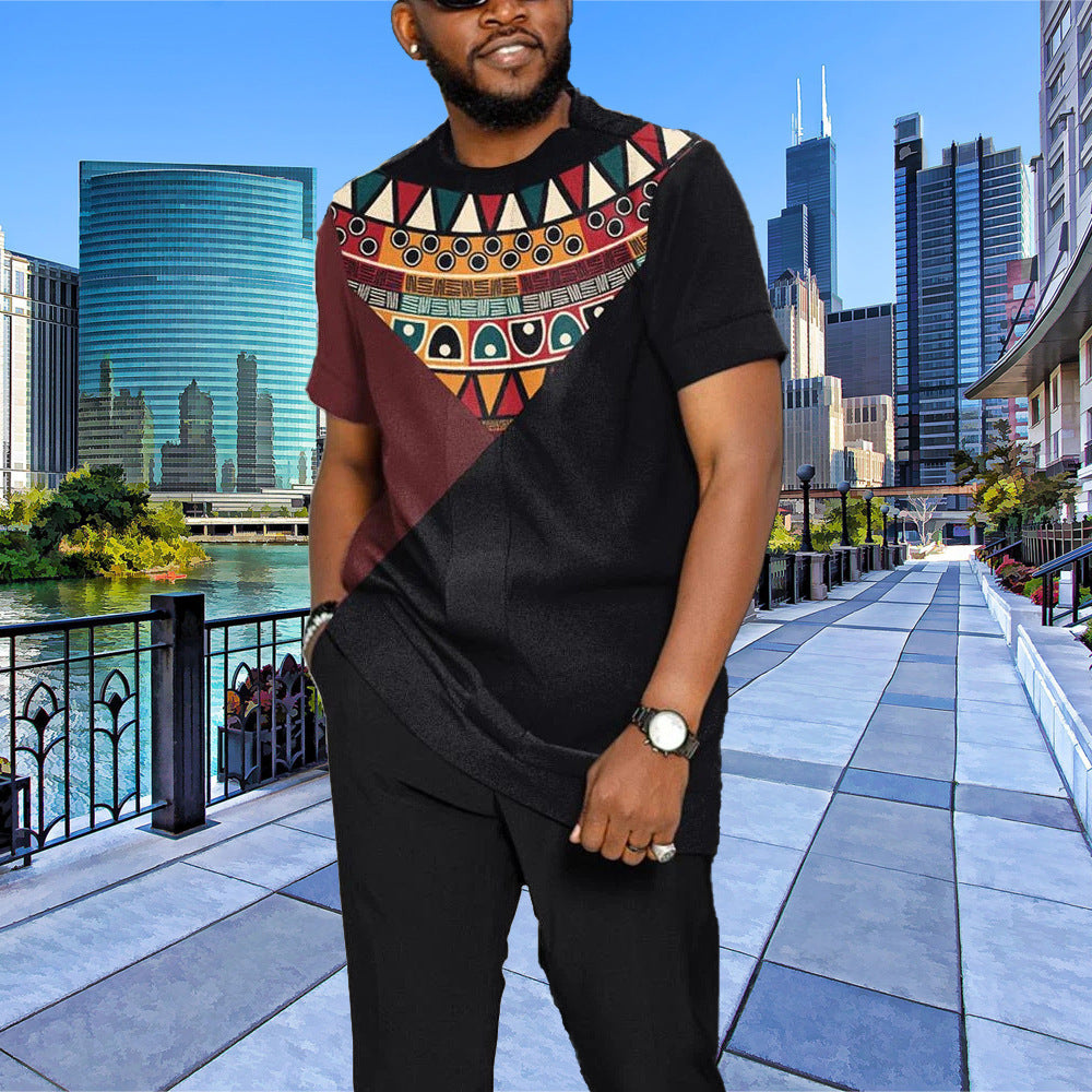 Men's 3D Print Sportswear Set | Top & Long Pants