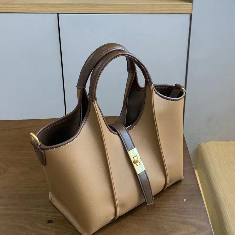 Women's Retro Bucket Tote Bag – Large Crossbody