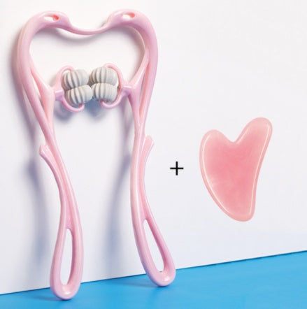 Six-Wheel Manual Neck Massager - Handheld Roller for Muscle Relief