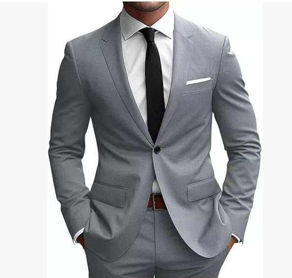 Men's Slim Fit Korean-Style Suit