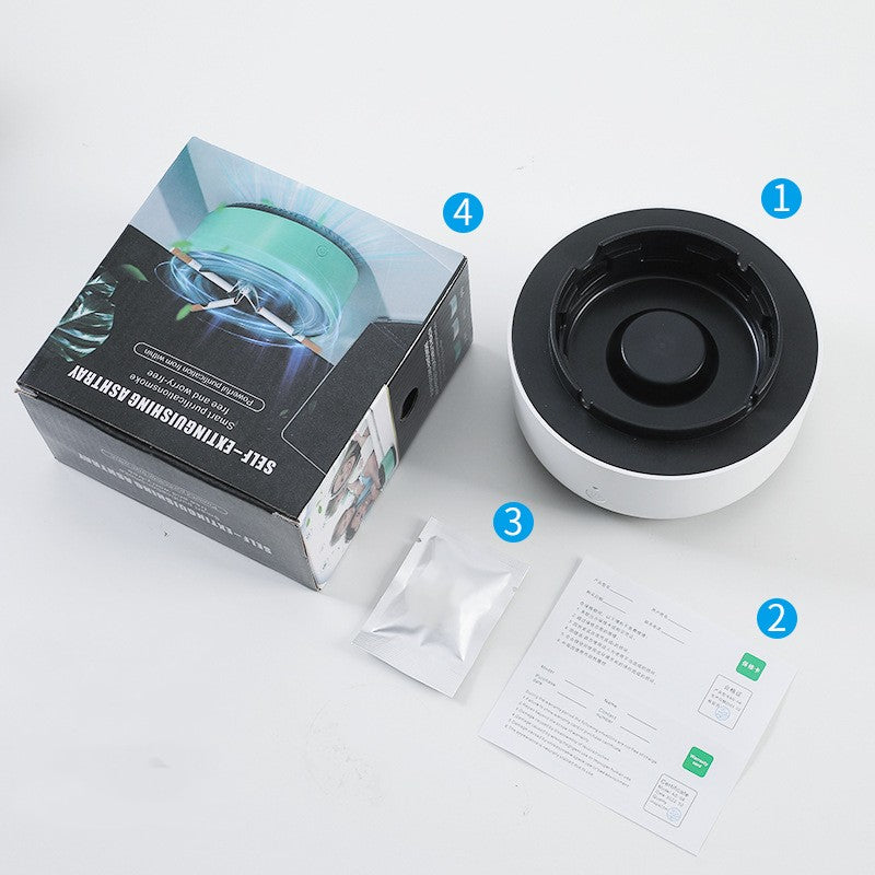 Air Purifying Ashtray - Portable Smoke Removal with Anion Purification for Car & Home