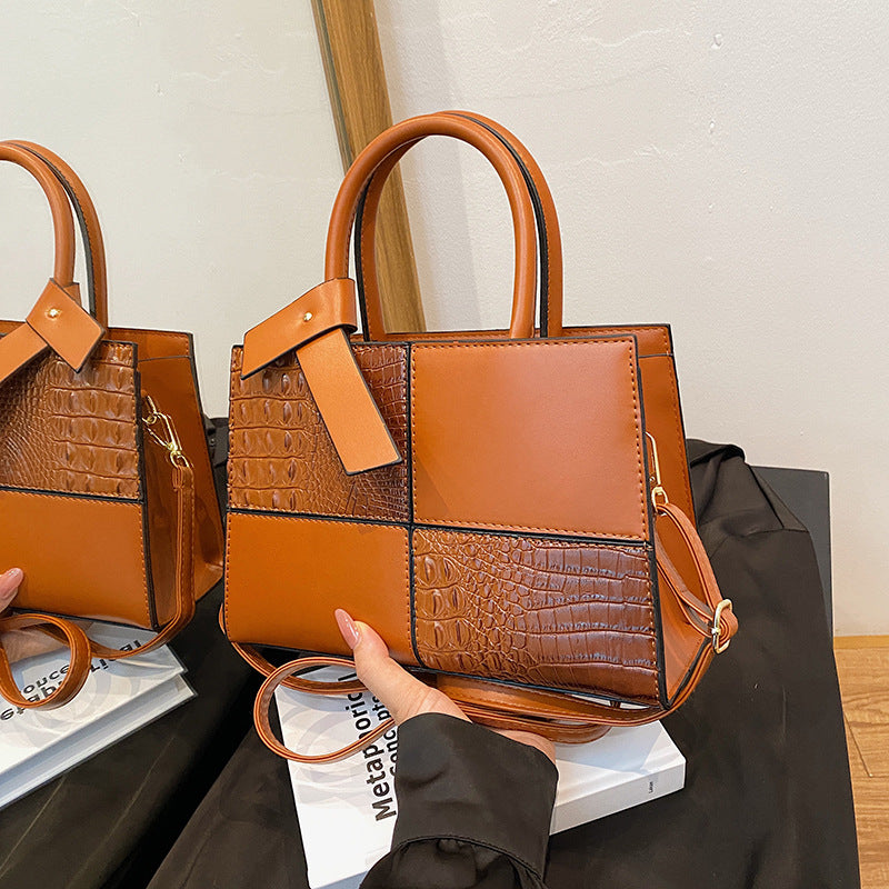 Women's Crocodile Pattern PU Fashion Tote Bag