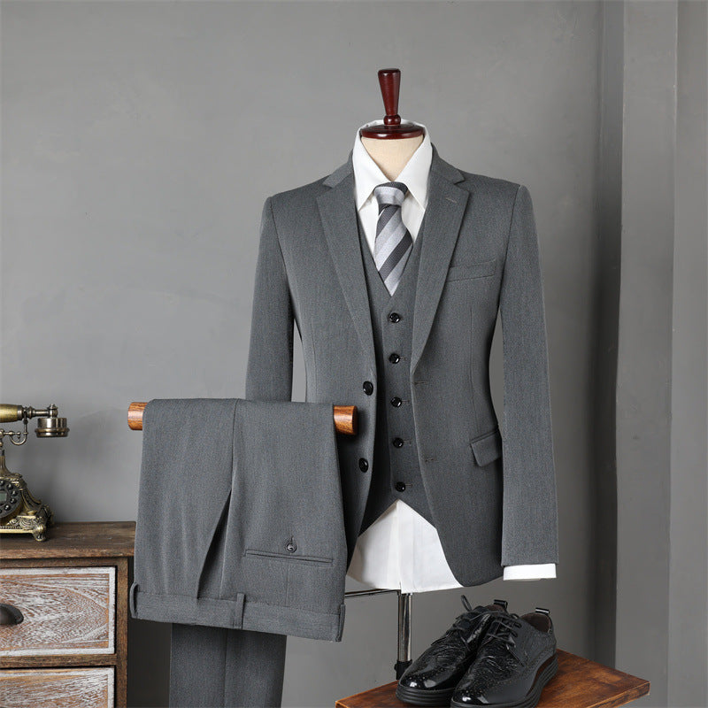 Men's Slim Fit Business Suit Set – Viscose Blend