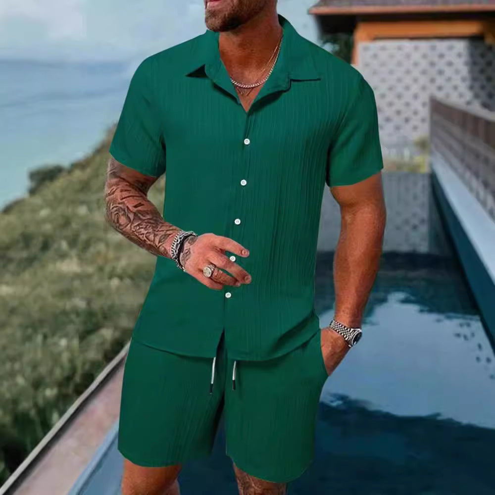 Men's Summer Mesh Polo & Shorts Set | 16 Colors