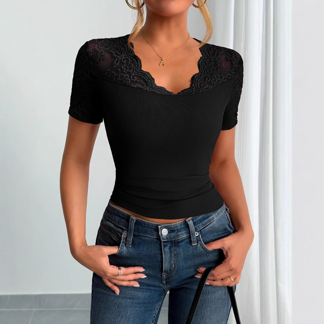 Women's Lace Detail Top