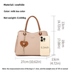Genuine Leather Crossbody Bag – Milk Tea | Fredlox Direct