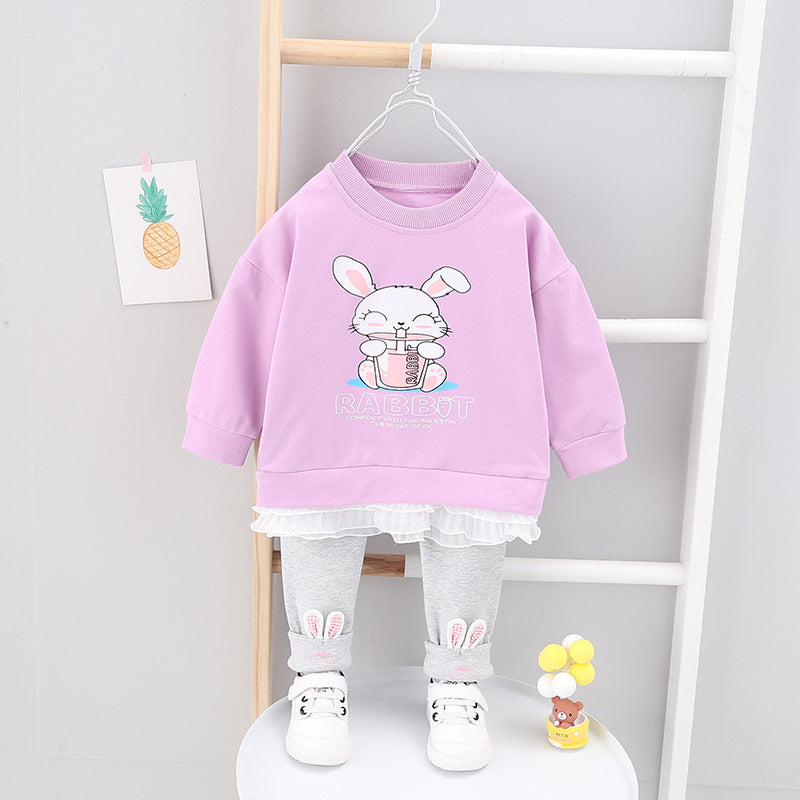 Kids' Unisex Spring Autumn Outfit Set