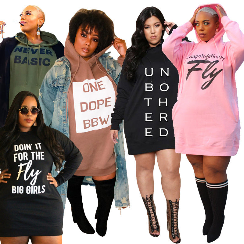 Women's Plus Size Hoodie Dress