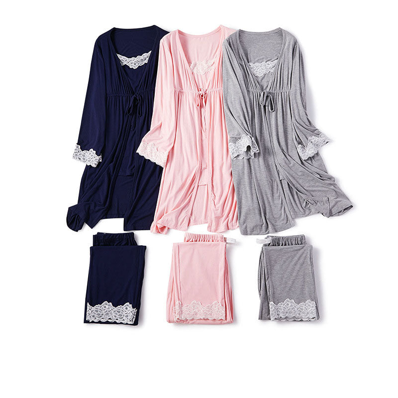 Maternity Breastfeeding Pajama Set - 3 Piece