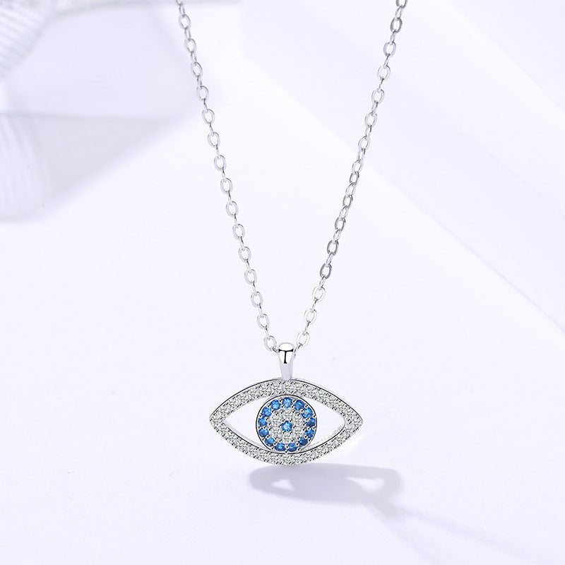 S925 Sterling Silver Evil Eye Necklace - Protection Pendant