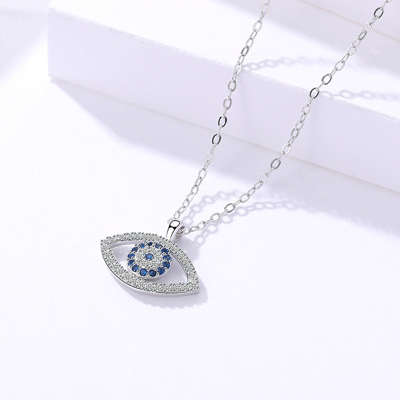 S925 Sterling Silver Evil Eye Necklace - Protection Pendant