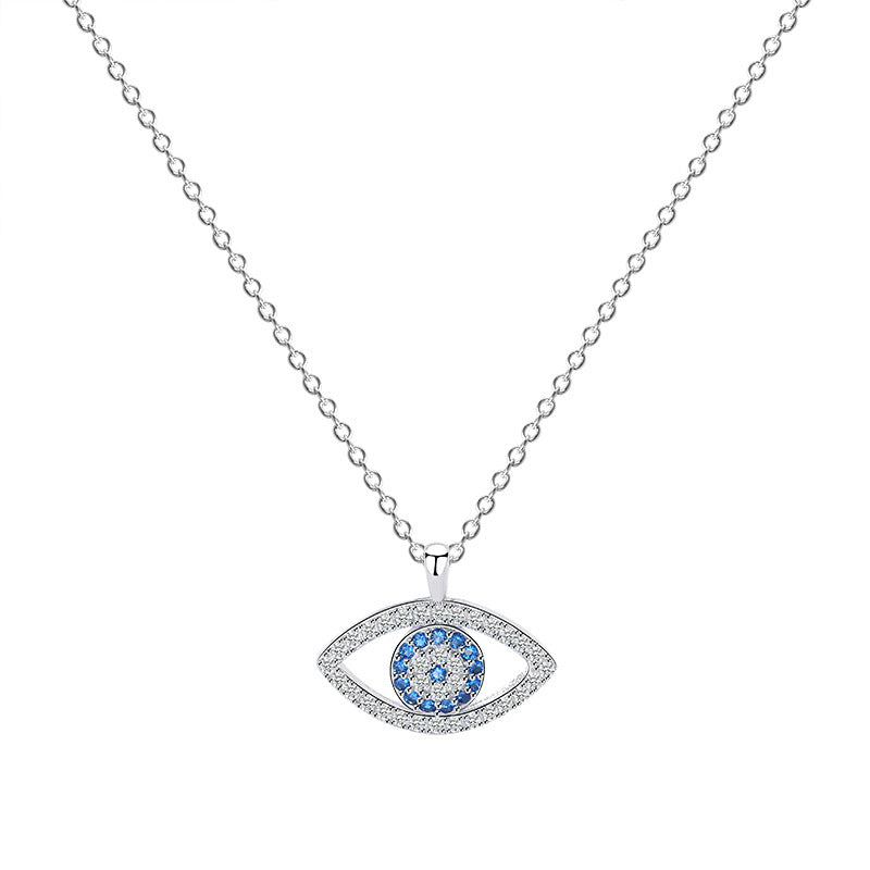 S925 Sterling Silver Evil Eye Necklace - Protection Pendant