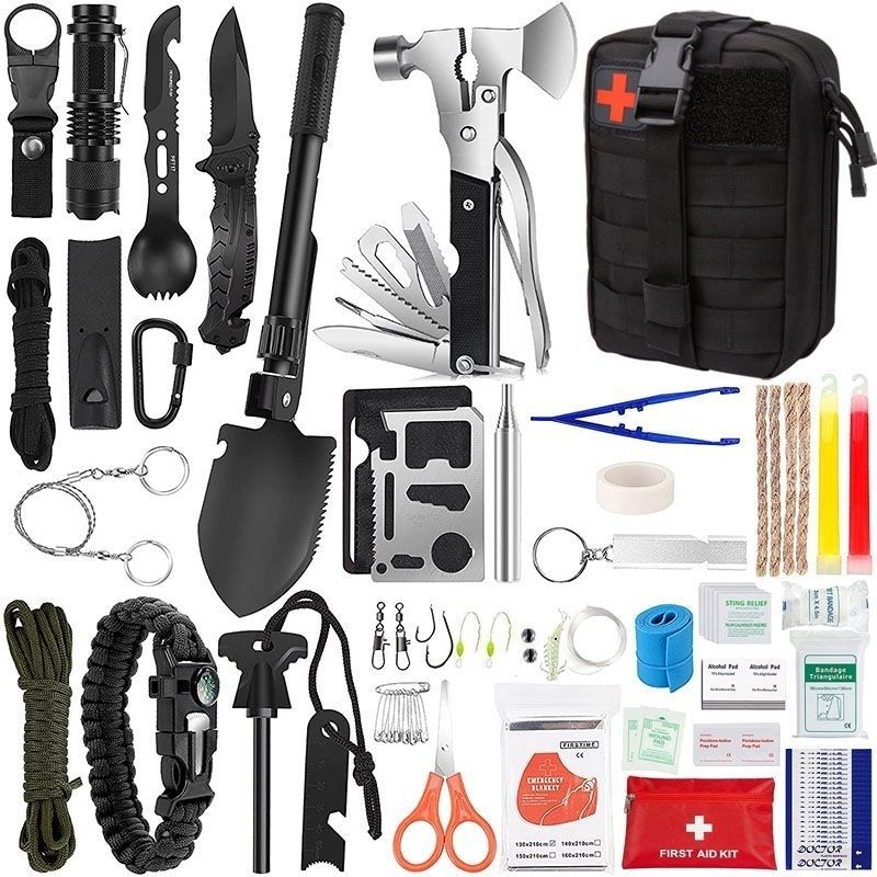 Outdoor Survival Tactical Bag with First Aid Kit – Multi-Carry Emergency Gear Set