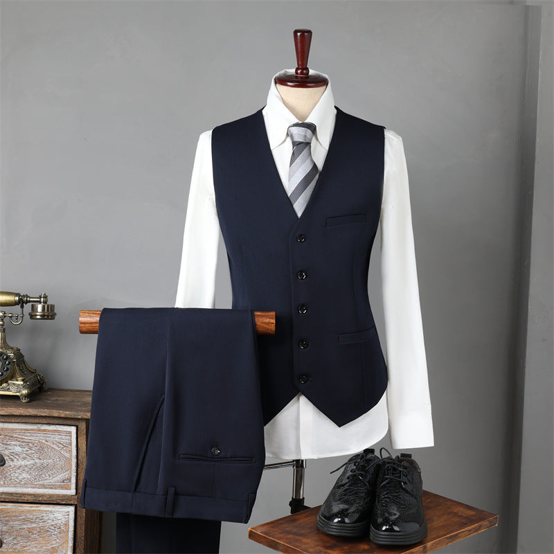 Men's Slim Fit Business Suit Set – Viscose Blend