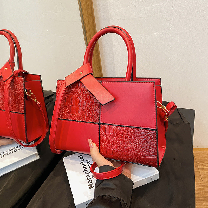 Women's Crocodile Pattern PU Fashion Tote Bag
