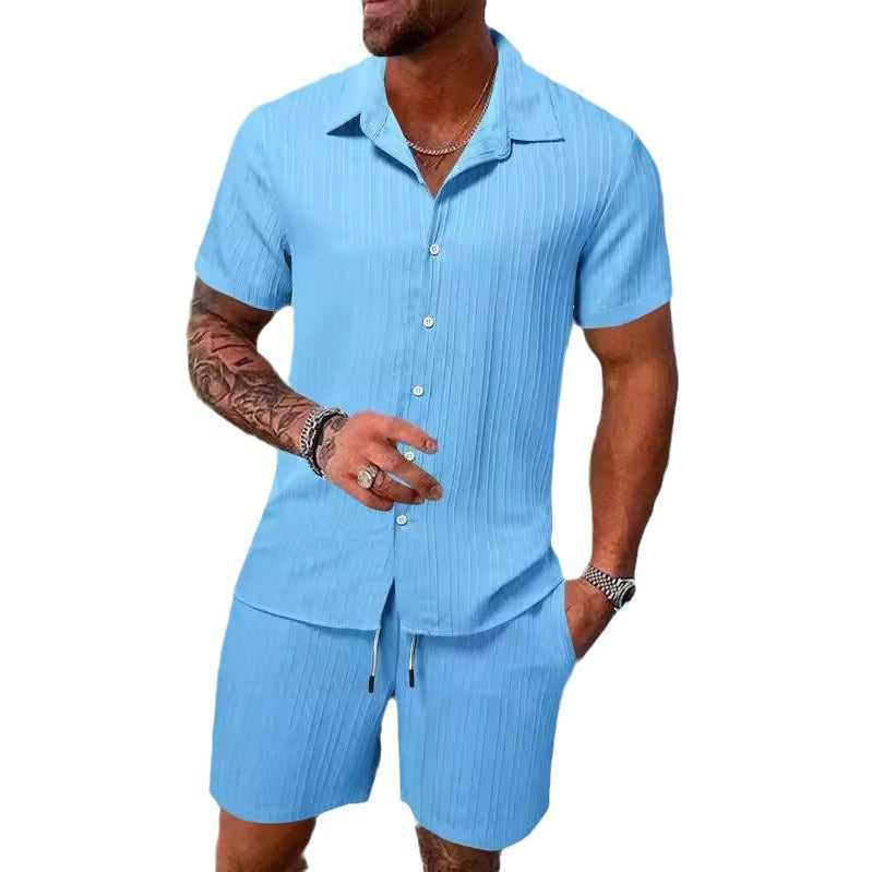 Men's Summer Mesh Polo & Shorts Set | 16 Colors