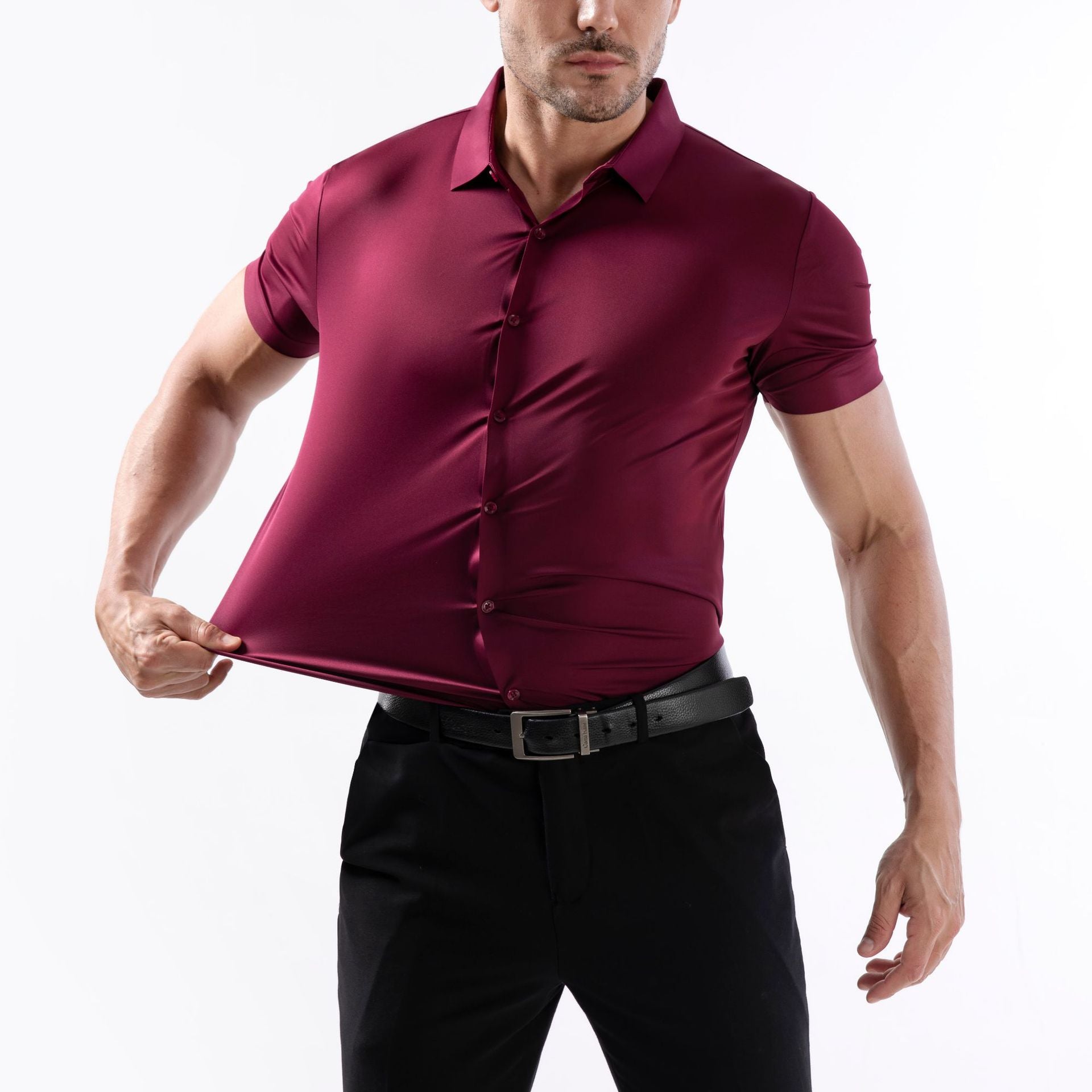 Men's Seamless No-Iron Ice Silk Shirt | UV-Resistant