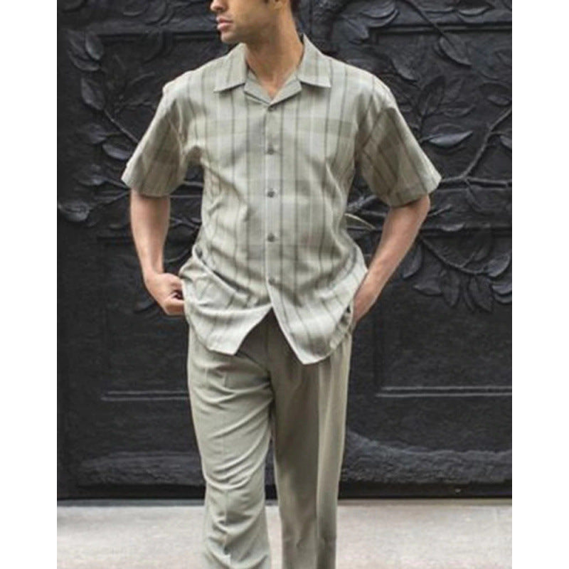 Men's 3D Print Beach-Style Polo Set | Spring & Summer