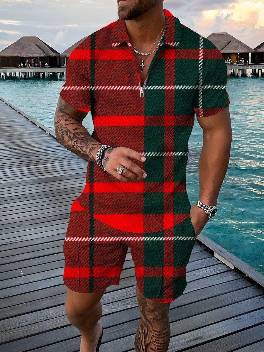Men's Short Sleeve T-Shirt and Shorts Set CHJ-CS-GZ17 S