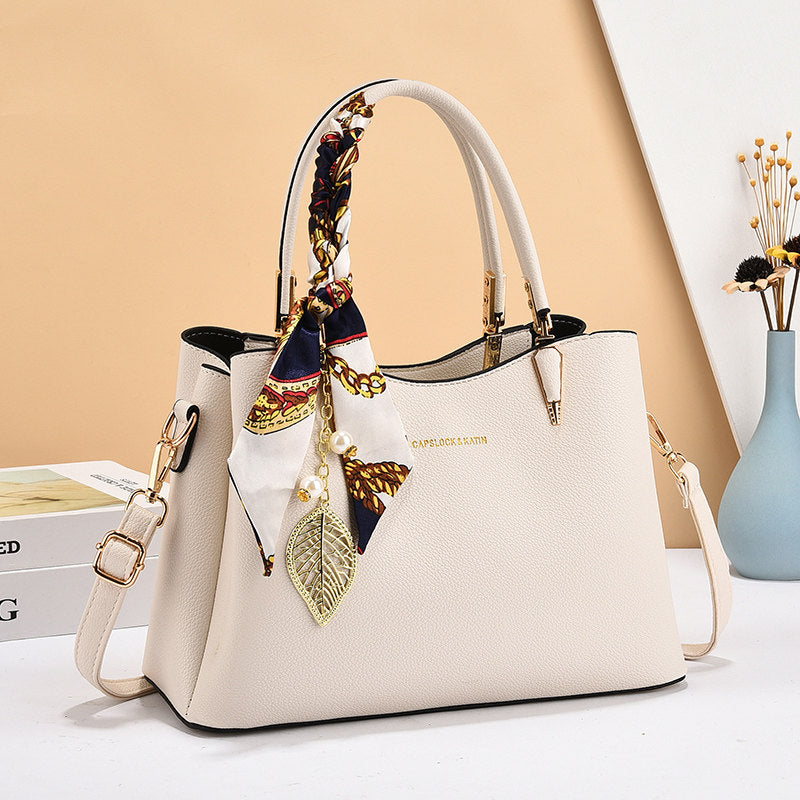 Women's British Style PU Shoulder Handbag
