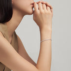 Geometric Moissanite Tennis Bracelet – Brass & White Copper | Fredlox Direct