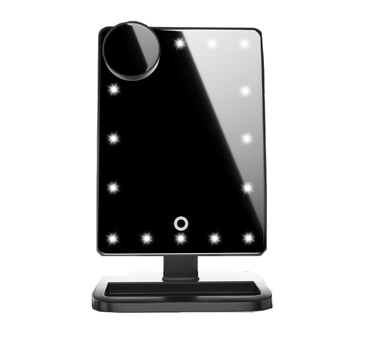 LED Makeup Mirror with Bluetooth Speaker - Touch Screen 10X Magnifying Mirror