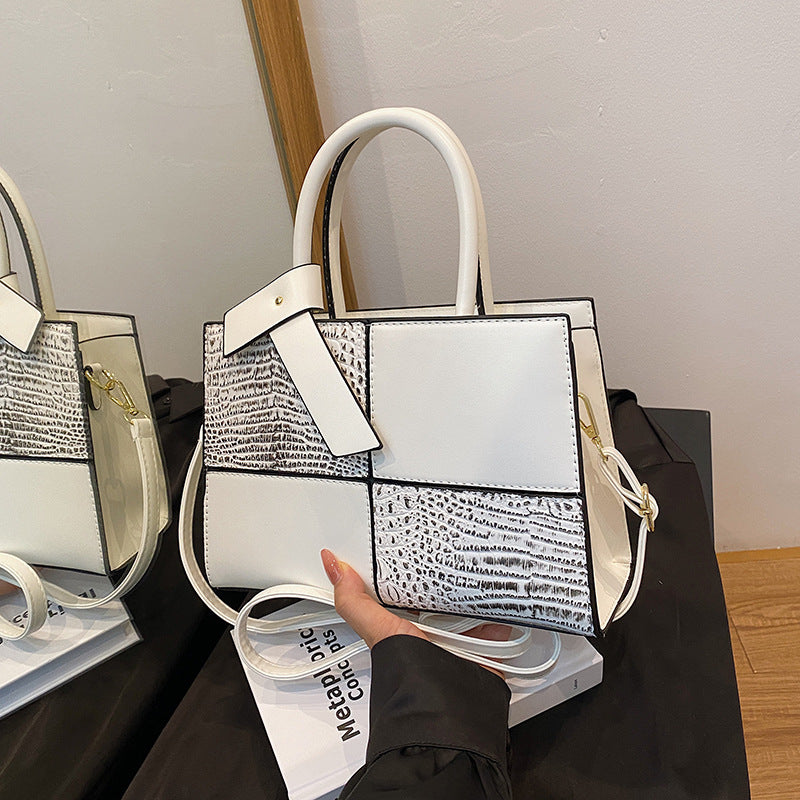 Women's Crocodile Pattern PU Fashion Tote Bag