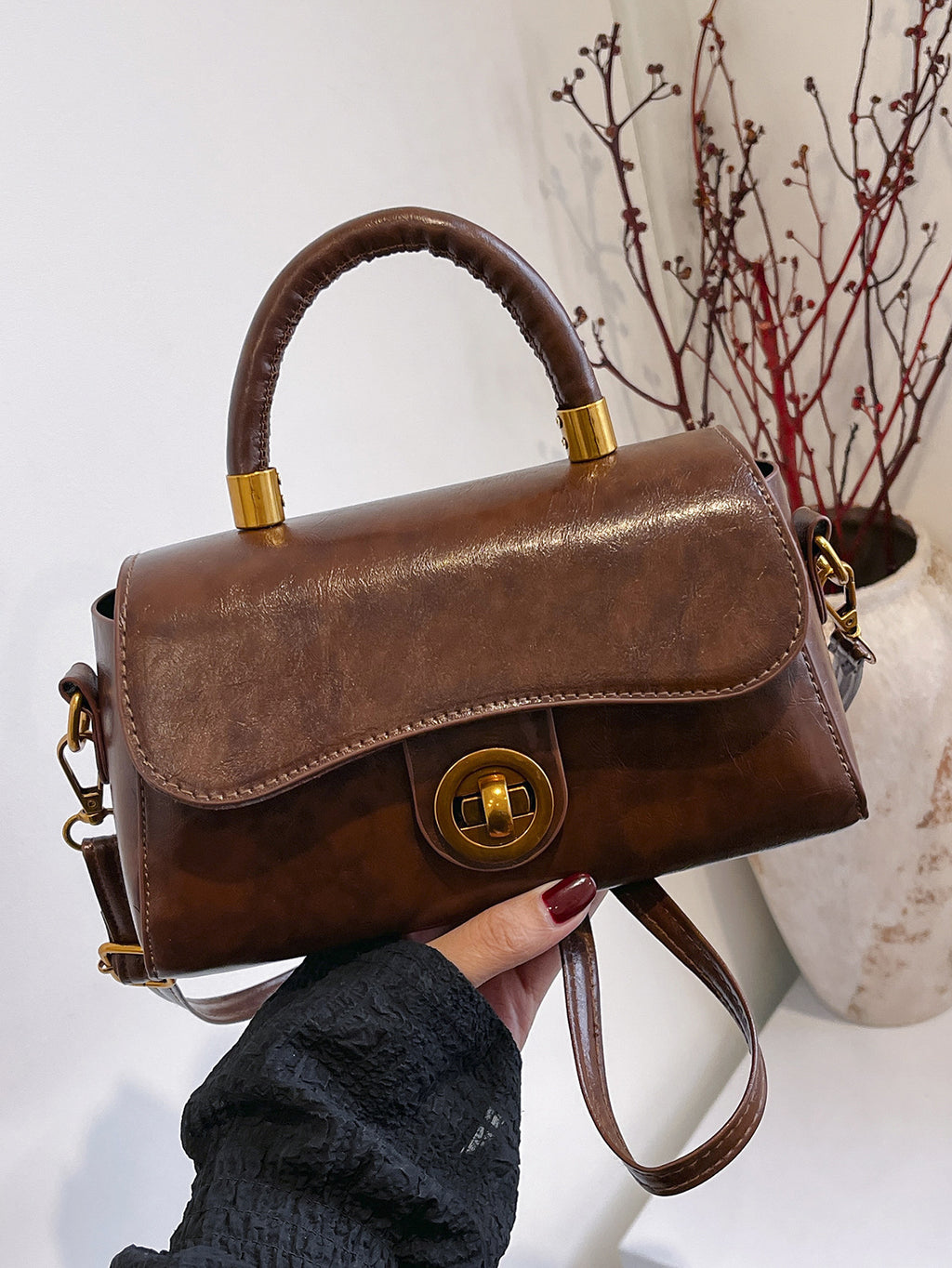 Women's Retro PU Shoulder Bag – Commuter Crossbody