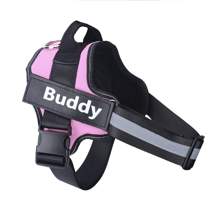 No-Pull Dog Harness - Reflective Breathable Vest with Custom Patch