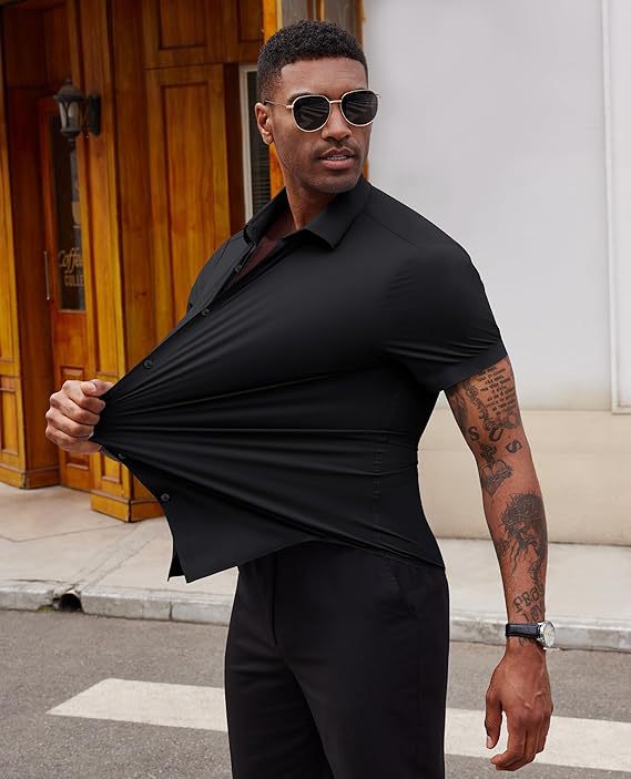 Men's Seamless No-Iron Ice Silk Shirt | UV-Resistant