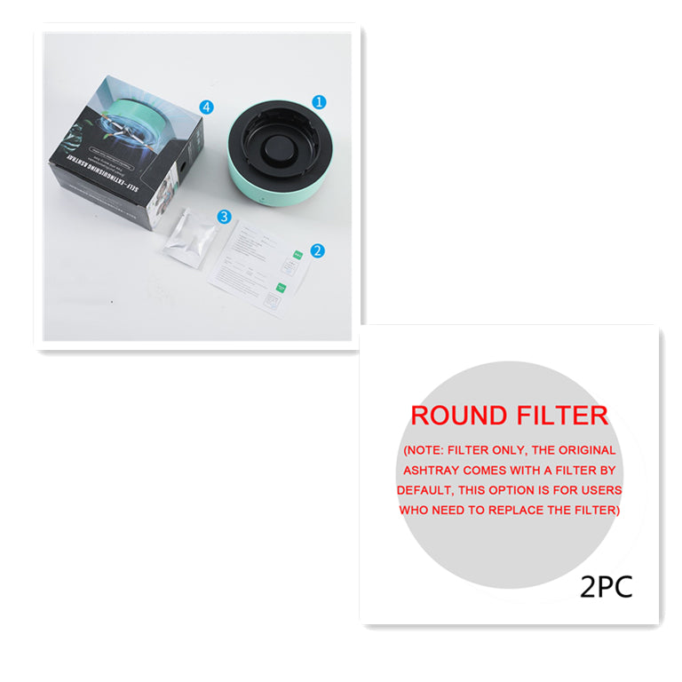 Air Purifying Ashtray - Portable Smoke Removal with Anion Purification for Car & Home