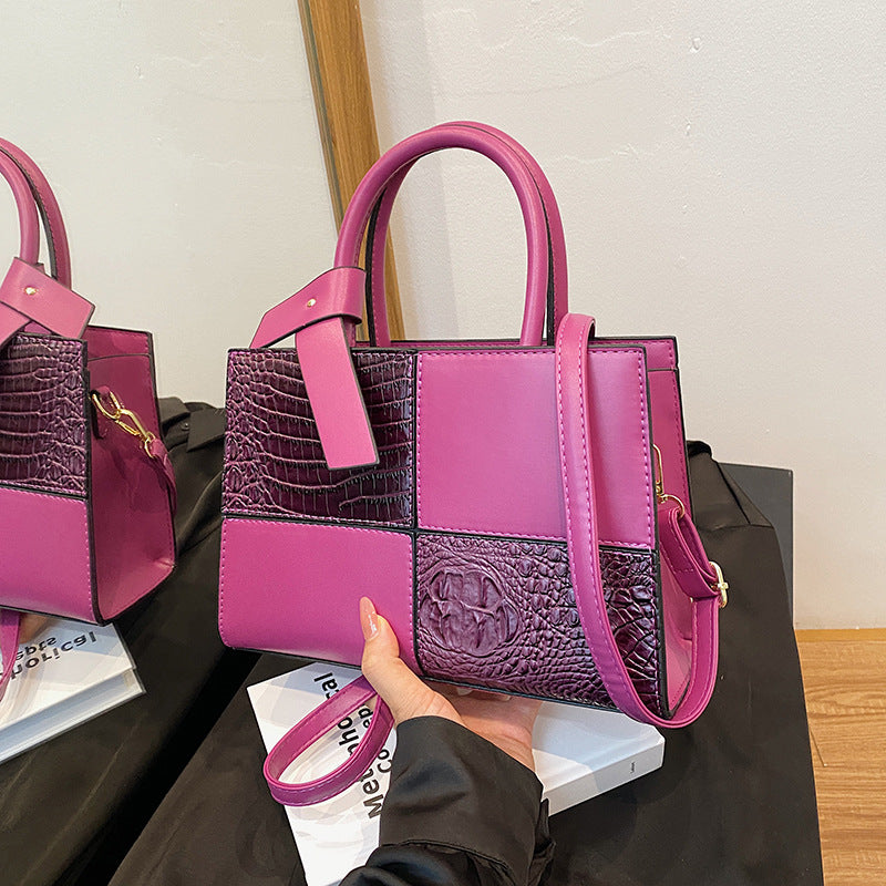 Women's Crocodile Pattern PU Fashion Tote Bag