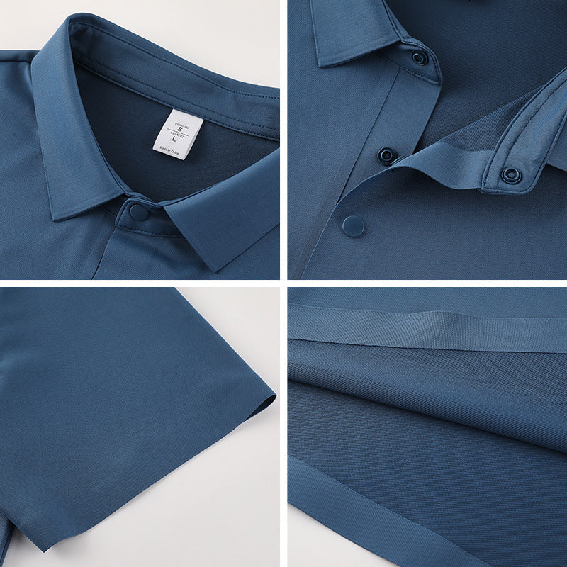 Men's Quick-Dry Ice Silk Polo Shirt | Moisture-Wicking