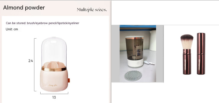 Electric Makeup Brush Cleaner - USB Rechargeable Automatic Cosmetic Brush Washing Machine