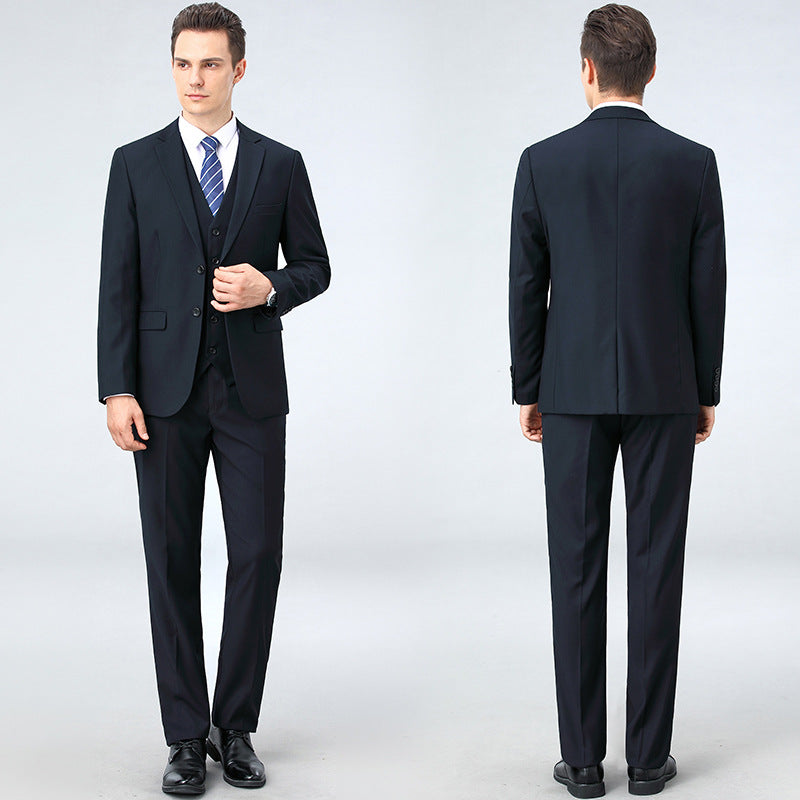 Men's Classic Wool Blend Three-Piece Suit
