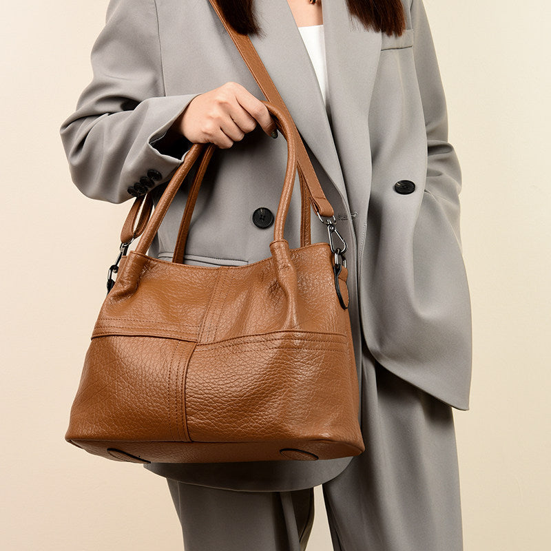 Women's Genuine Cowhide Leather Tote Bag