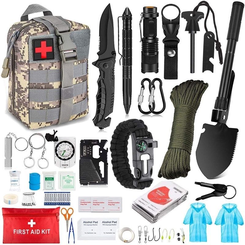Outdoor Survival Tactical Bag with First Aid Kit – Multi-Carry Emergency Gear Set