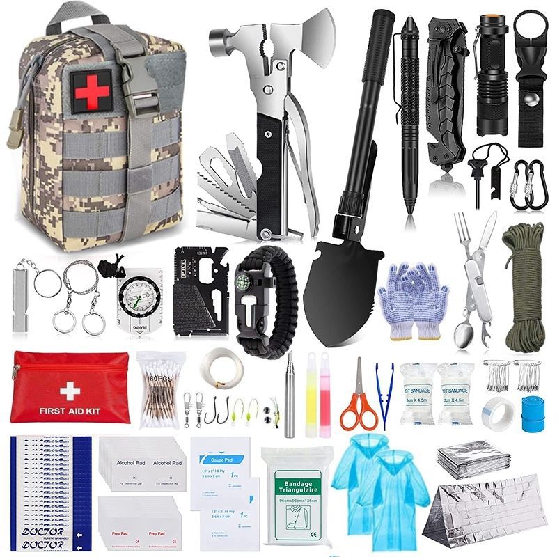 Outdoor Survival Tactical Bag with First Aid Kit – Multi-Carry Emergency Gear Set