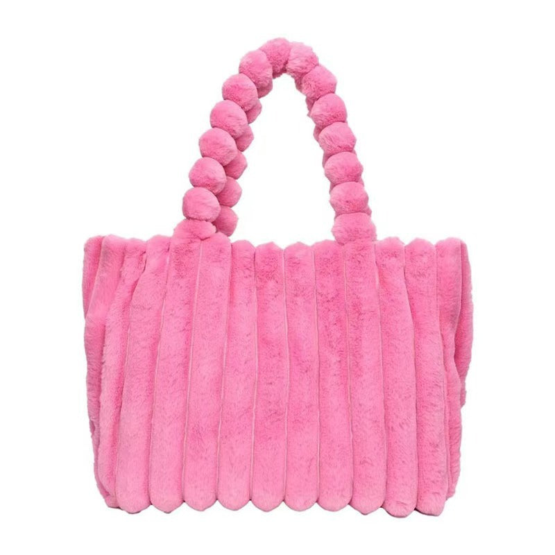Plush Tote Bag – Large Commuter Handbag