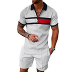 Men's Summer Polo & Shorts Set – Breathable Mesh