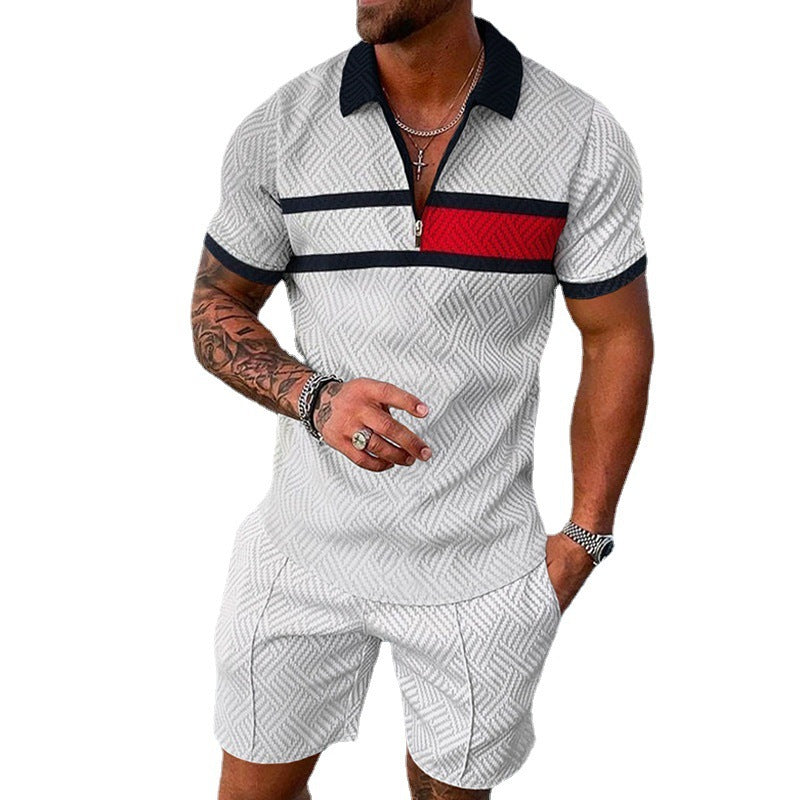 Men's Summer Polo & Shorts Set | Breathable Mesh