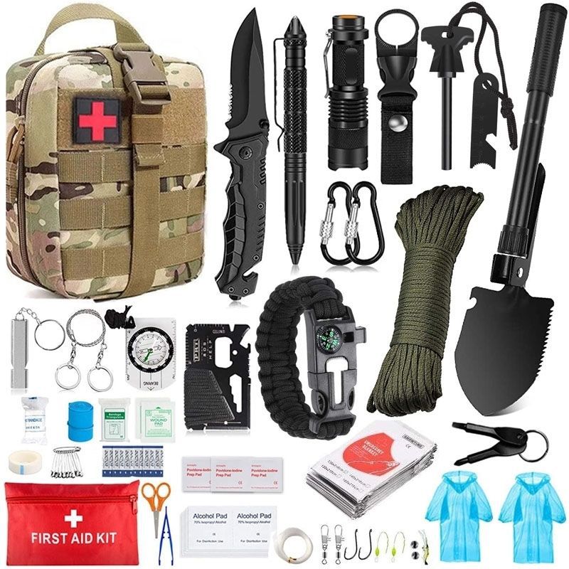 Outdoor Survival Tactical Bag with First Aid Kit – Multi-Carry Emergency Gear Set