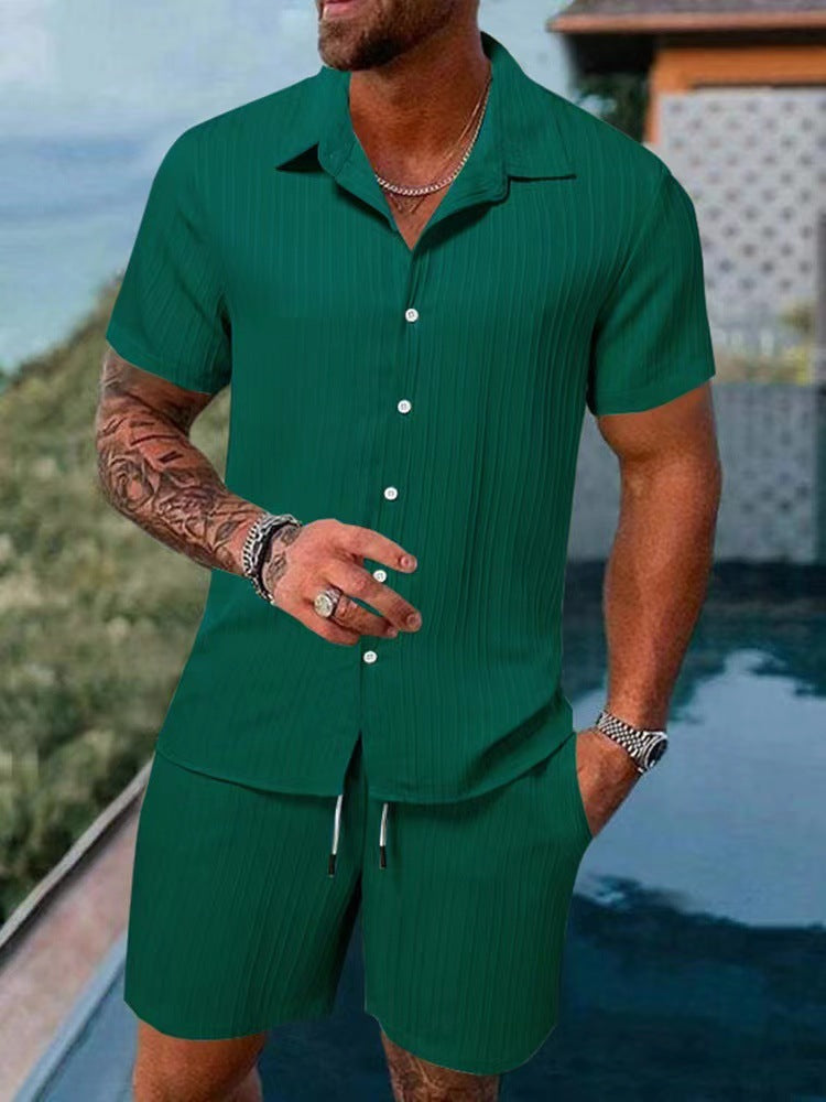 Men's Summer Mesh Polo & Shorts Set | 16 Colors