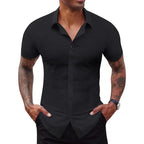 Men's Seamless No-Iron Ice Silk Shirt – UV-Resistant