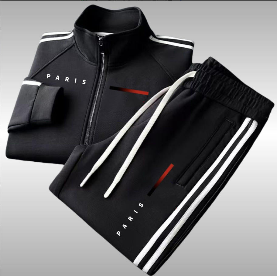 Mens zipper jacket printed casual set YT63990503 3XL