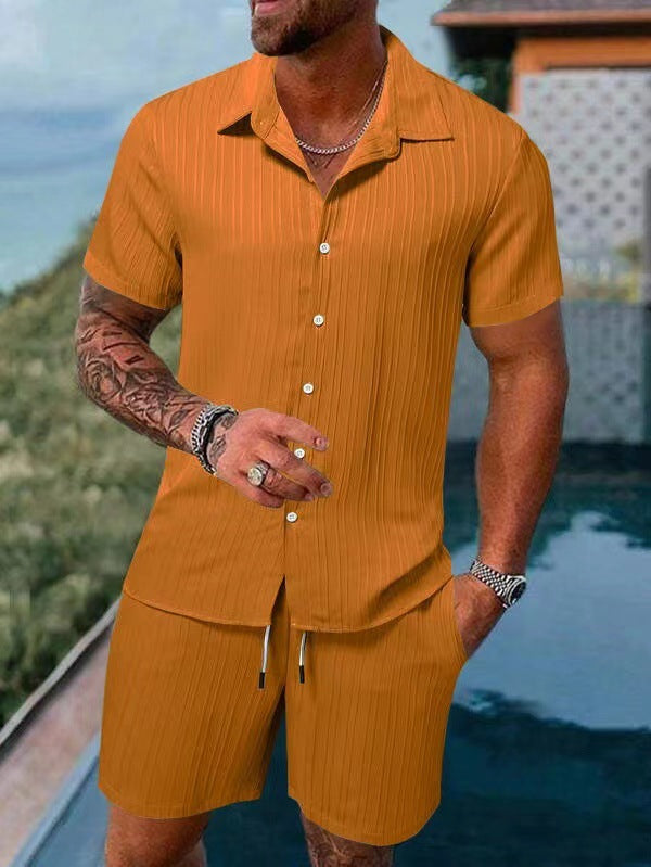 Men's Summer Mesh Polo & Shorts Set | 16 Colors