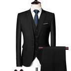 Men's Slim Fit Three-Piece Suit – 13 Colors & Extended Sizes | Fredlox Direct